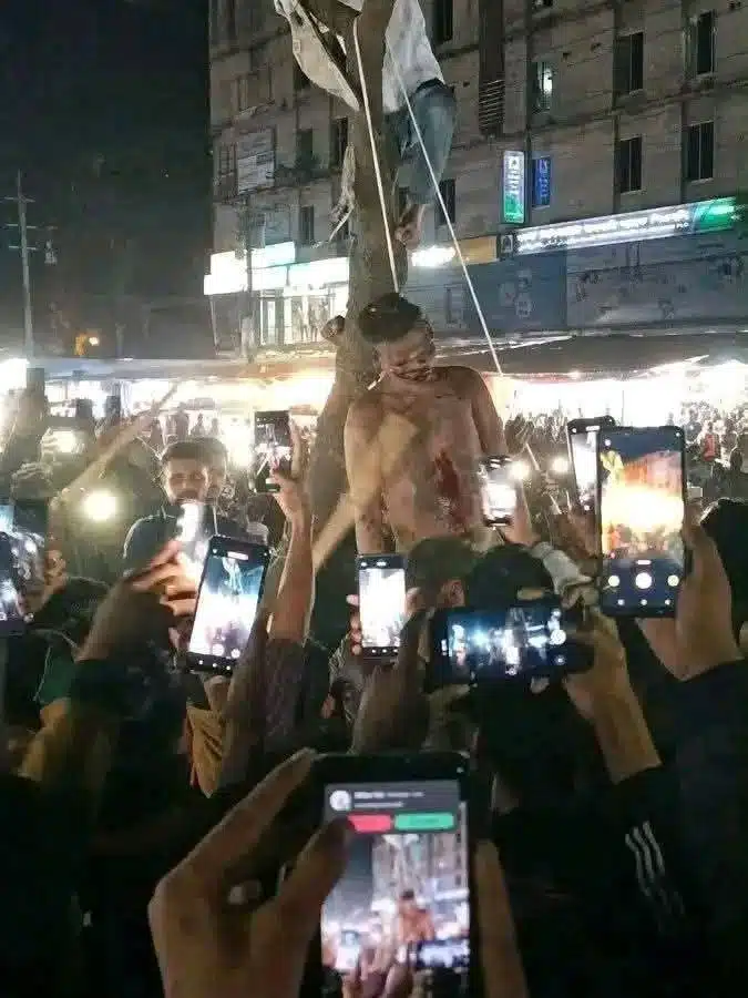 Dragged from his workplace, Dipu Chandra Das was attacked by a mob on a blasphemy allegation—an act that ended in lynching and burning. This image reflects a wider pattern of violence threatening minorities in Bangladesh.